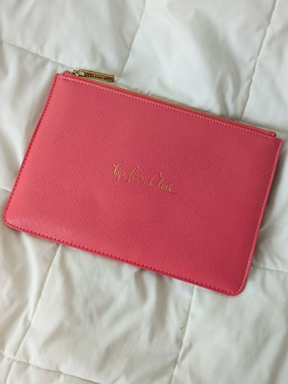 Katie Loxton London Perfect Pouch Clutch Bag Pop Fizz Clink Watermelon Pink
